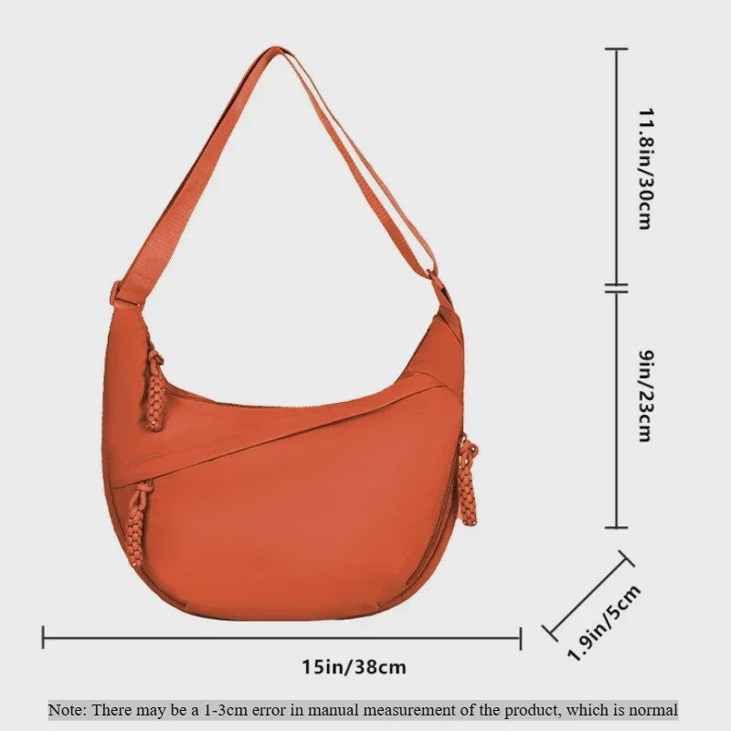 Trendy Dames Schoudertas van Zacht Materiaal - Casual Hobo Crossbody Tas
