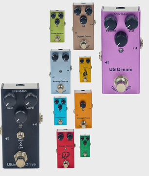 Veelzijdige Gitaarpedaal: Overdrive, Distortion, Chorus, Delay, Tremolo & Analog Delay met True Bypass