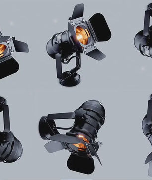 Industriële Tripod Vloerlamp - Retro Studio Verlichting Zwart