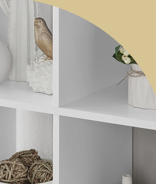 Boekenkast met 10 Vakken - Scandinavische Stijl - Woonkamer, Kantoor, Slaapkamer - Staande Opbergkast
