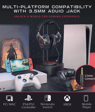 FIFINE AMPLIGAME H3 Gaming Headset met Stereo Geluid, Afneembare Microfoon en RGB