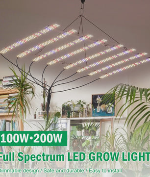 Full Spectrum LED Groeilamp 100W-200W Dimbare Plantlamp voor Groenten en Bloemen