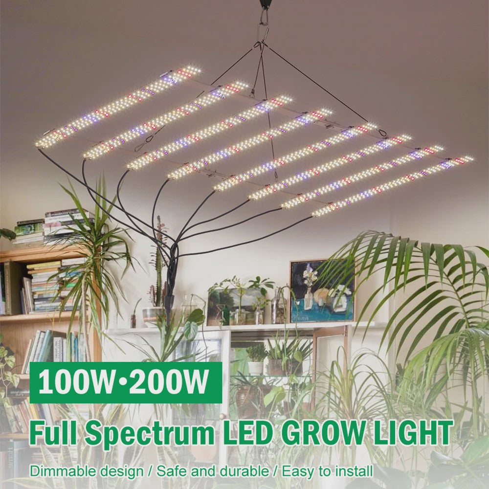 Full Spectrum LED Groeilamp 100W-200W Dimbare Plantlamp voor Groenten en Bloemen