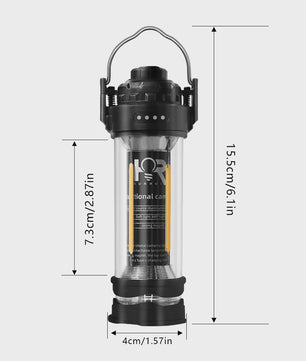 DOTWISE Retro Camping Lantaarn - Draagbaar, Waterdicht & Sfeervol Outdoor Licht met 3000mAh Batterij