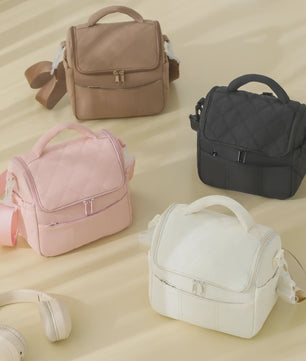 Stijlvolle Nylon Lunchtas - Draagbare Geïsoleerde Lunchbox voor Dames | Houd uw Maaltijd Vers