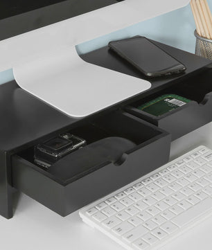 Monitorstandaard met 2 Lades - Bureau Organizer - Verhoogt uw Scherm - 47x11x18cm