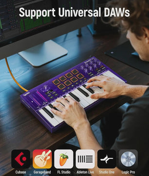 Synido Tempokey K25 USB MIDI Keyboard Controller met Drum Pads en OLED Scherm