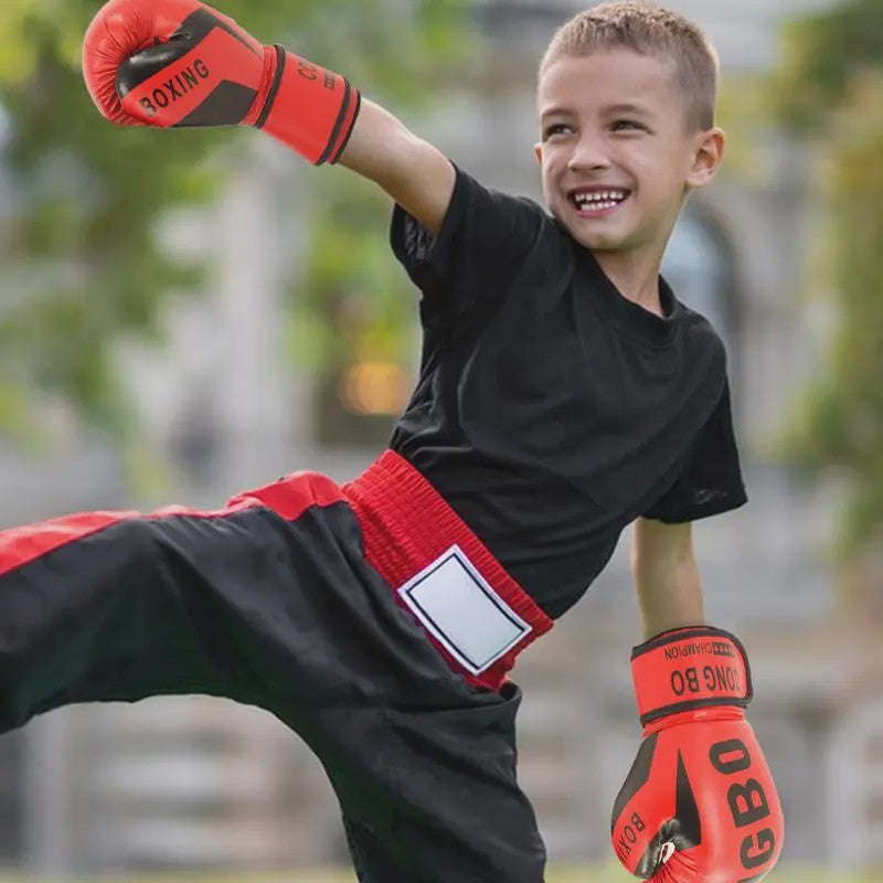 Kinder Bokshandschoenen Leer - Training, Sparring & Fitness - Set van 2