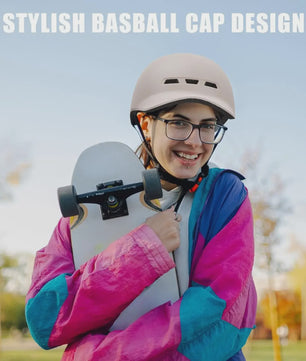 Fietshelm Baseball Cap Stijl - Lichtgewicht & Verstelbaar voor Fietsen, Scooter & Motor (CPSC Gecertificeerd)