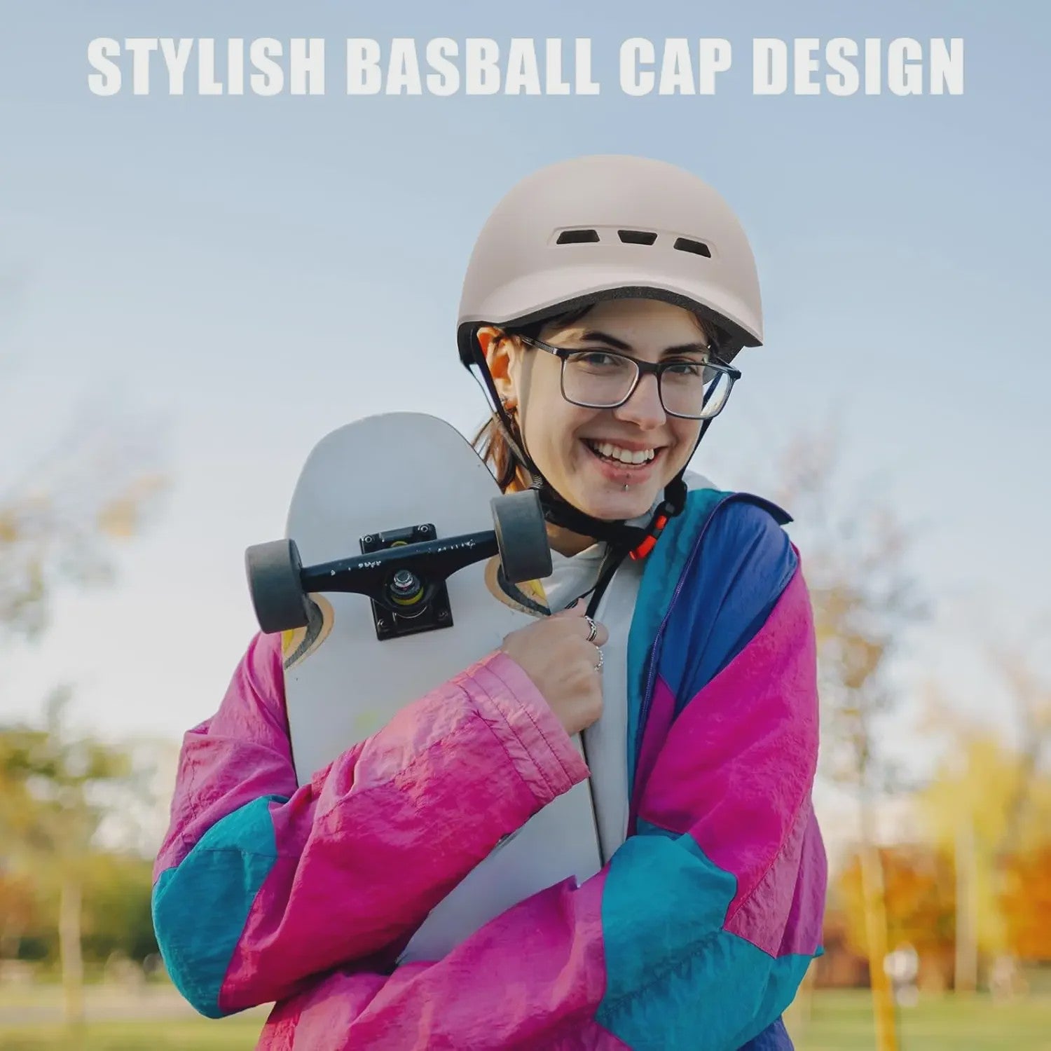 Fietshelm Baseball Cap Stijl - Lichtgewicht & Verstelbaar voor Fietsen, Scooter & Motor (CPSC Gecertificeerd)