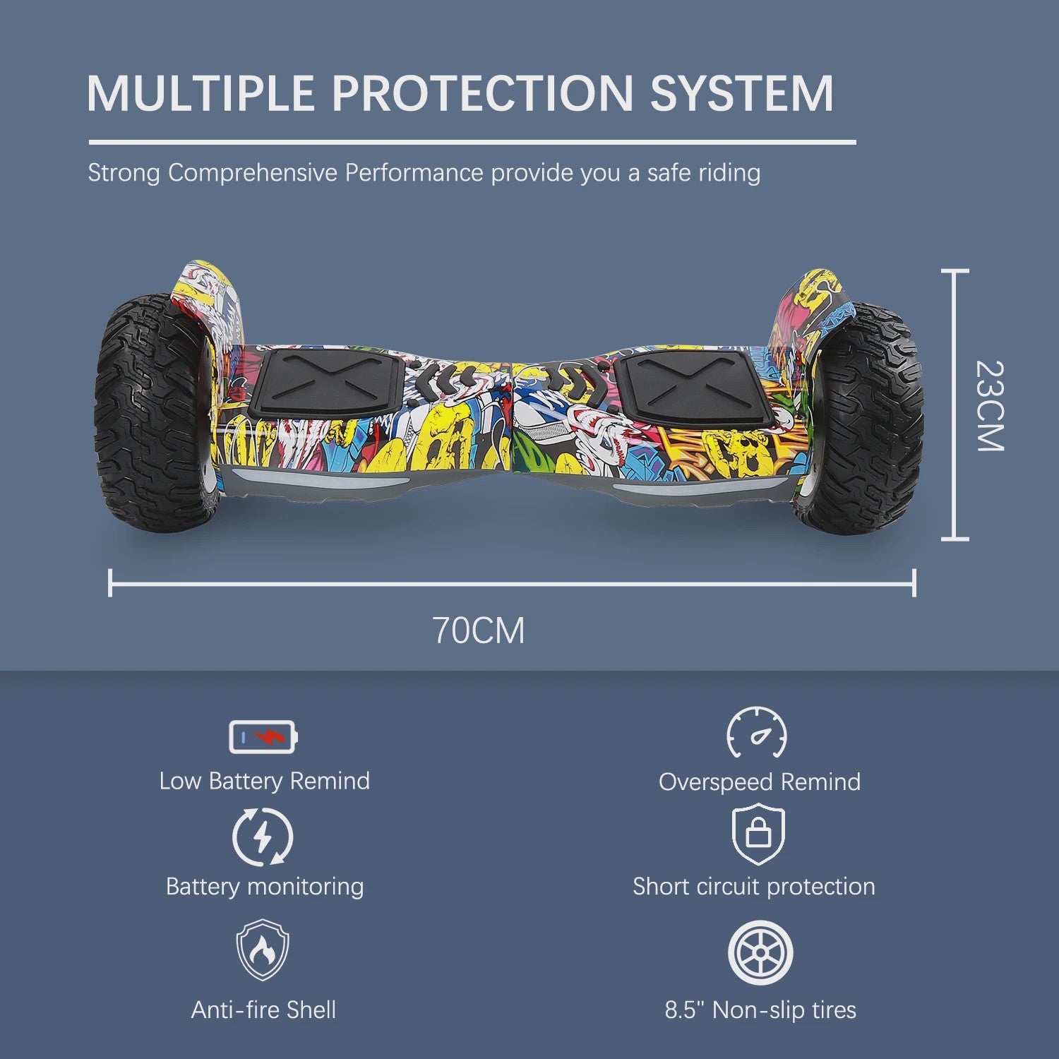 RCB Hoverboard 8.5 Inch Zelfbalancerend met App Controle, Bluetooth & LED Verlichting
