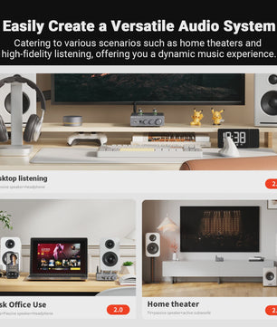 Fosi Audio T20X MKII: 300W Bluetooth Vacuum Tube Versterker met TPA3255 Chip