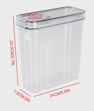 Set van 4 Transparante Voorraadcontainers voor Granen & Voedsel - 4L