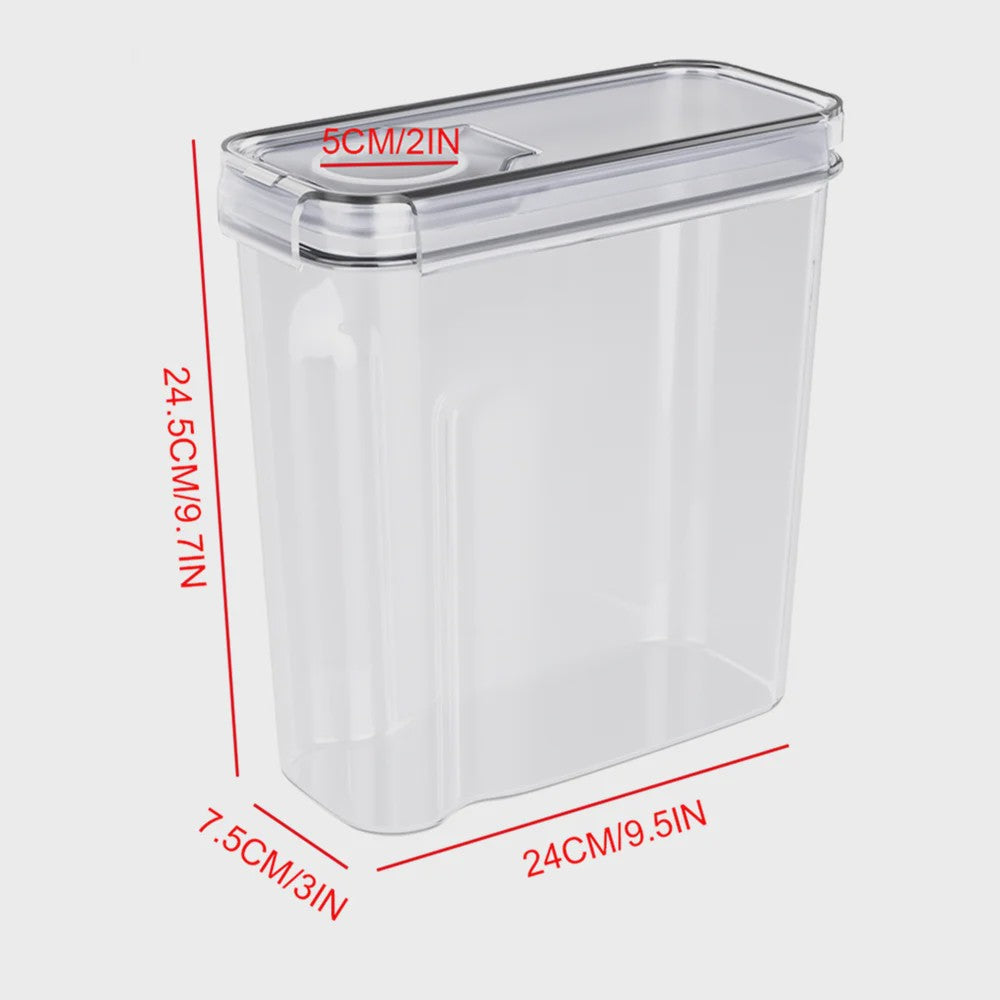 Set van 4 Transparante Voorraadcontainers voor Granen & Voedsel - 4L