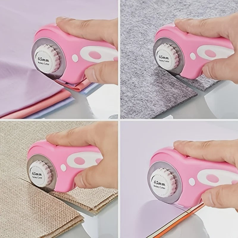 Professionele Rotary Cutter Set 45mm met Snijmat, Liniaal & Clips voor Naaien en Quilten