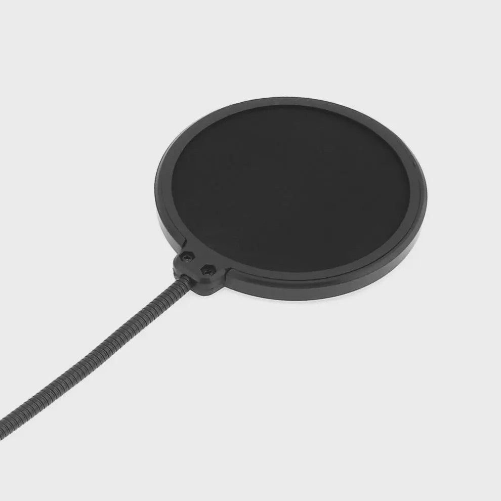 Dubbellaags Microfoon Pop Filter met Flexibele Zwanenhals voor Studio Opnames