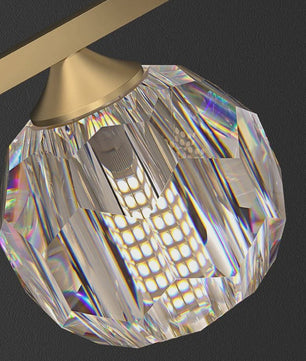 Moderne LED Plafondlamp - Hanglamp met Kristallen Bollen voor Woonkamer & Eetkamer