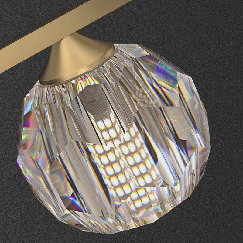 Moderne LED Plafondlamp - Hanglamp met Kristallen Bollen voor Woonkamer & Eetkamer
