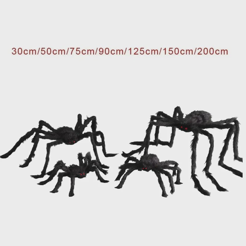 Enorme Pluche Spin Halloween Decoratie - 30cm tot 200cm
