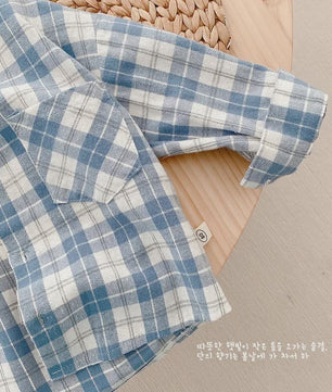 Lange Mouwen Jongens Shirt in Plaid Katoen - Perfect voor de Lente (1-4 Jaar)