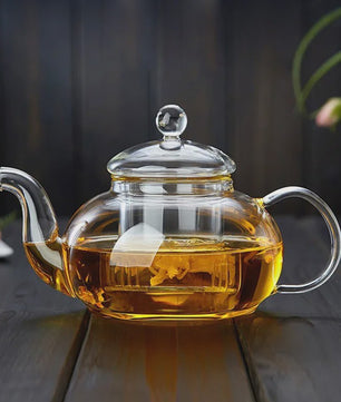 Glazen Theepot met Filter - Hittebestendig Borosilicaatglas - 400ml tot 1000ml