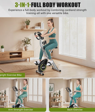 Kehot Opvouwbare Hometrainer met Bluetooth, Hartslagsensor & LCD - Max 145KG