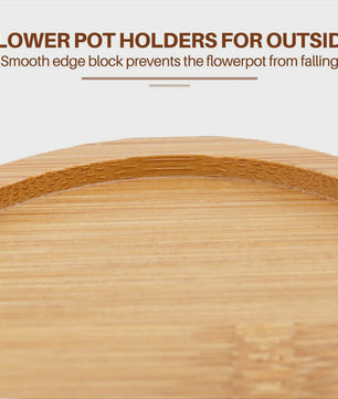 Houten Plantenstandaard Bloempot Voet Krukje - Decoratief en Stabiel voor Binnen en Buiten