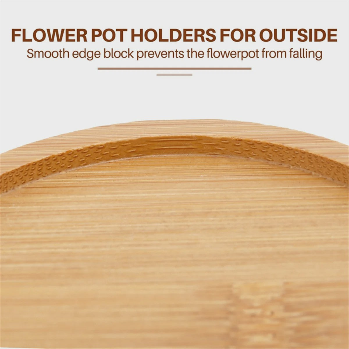 Houten Plantenstandaard Bloempot Voet Krukje - Decoratief en Stabiel voor Binnen en Buiten