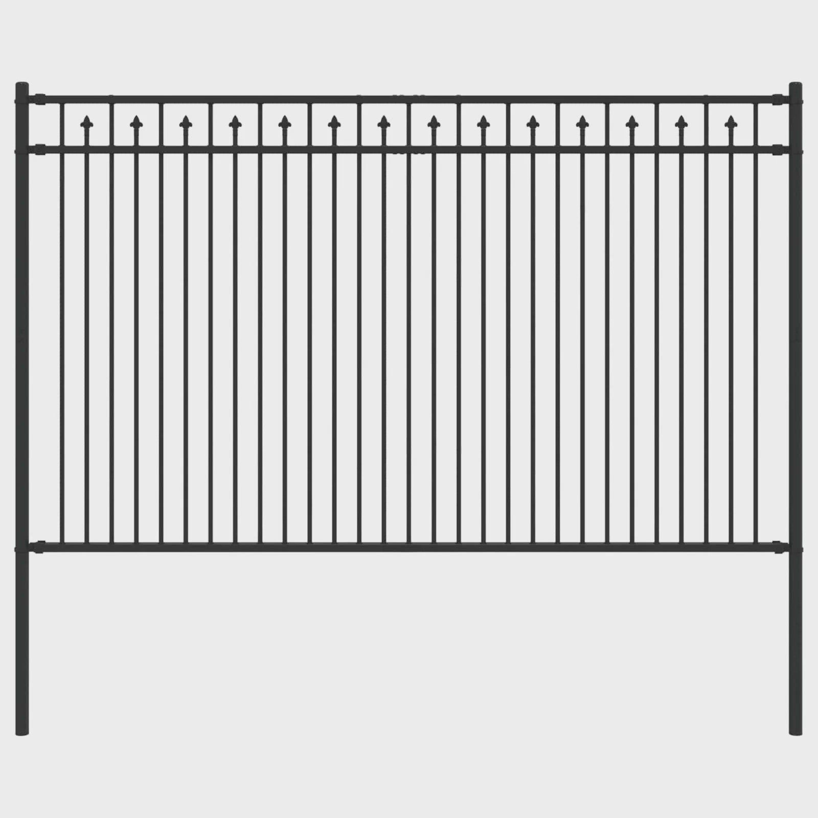 Zwarte Piekhek Baarlo 200x166 cm - Stijlvolle Tuinafsluiting