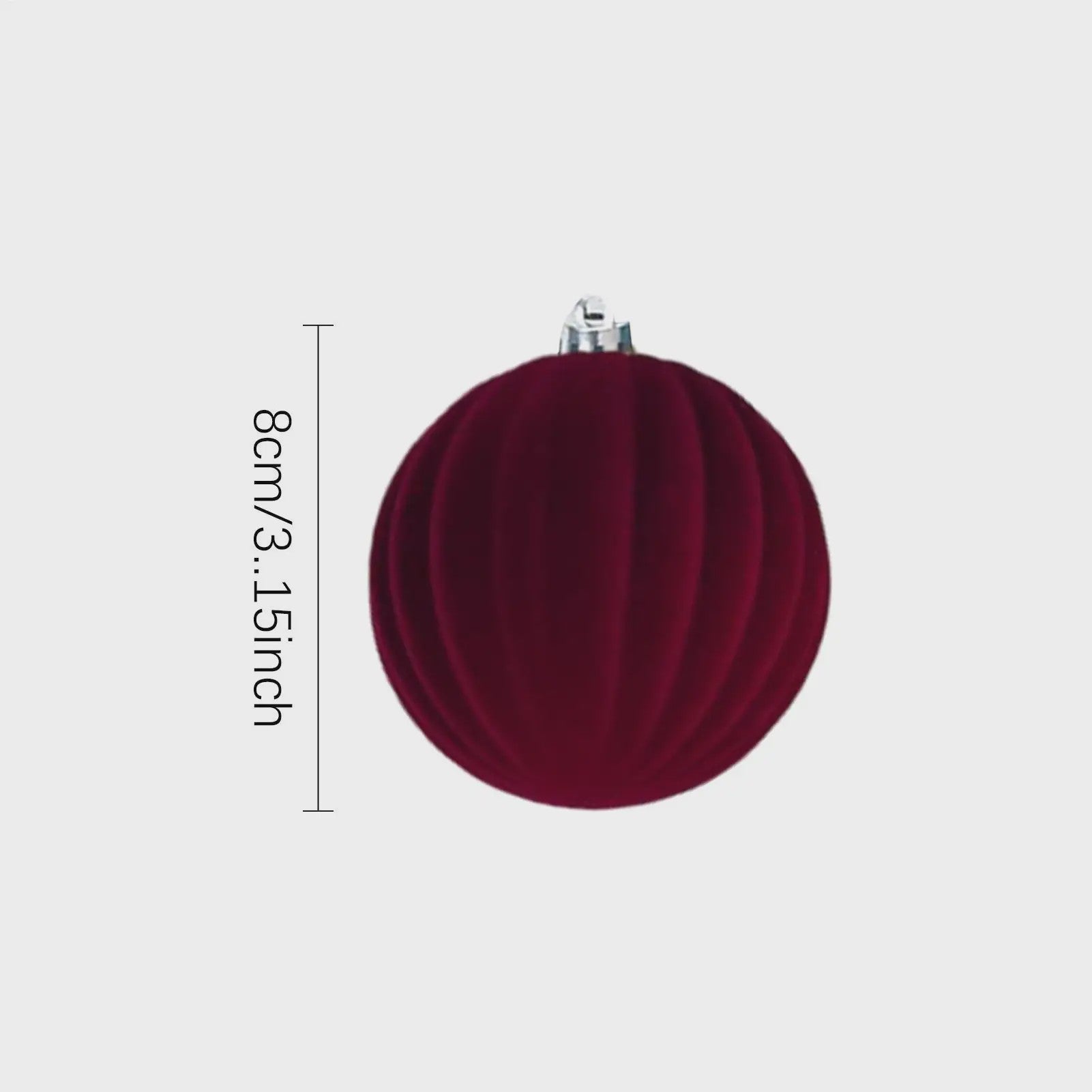 Set van 12 Luxe Fluweel Kerstballen - Fluwelen Kerstboom Decoratie