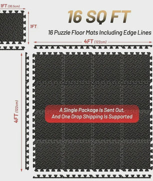 Set van 4, 8, 12 of 20 Interlocking EVA Foam Vloertegels - Antislip & Schokabsorberend