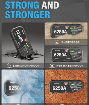 AdoreTrip 6250A Auto Startkabels & Powerbank - 12V Accu Booster voor Auto's en SUV's