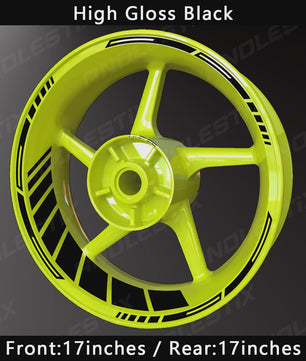 Reflecterende Motor Velgstickers - 17 Inch Velgtape voor Yamaha, Honda, Kawasaki, Suzuki, BMW, KTM