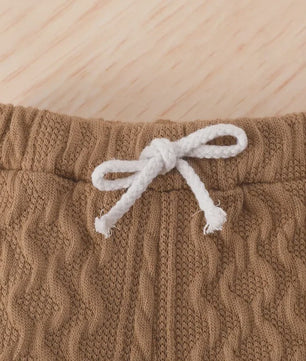 Gebreide Baby Set: Romper met Lange Mouwen en Broekje - Herfst Collectie