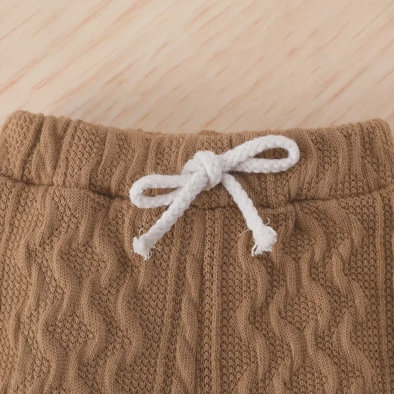 Gebreide Baby Set: Romper met Lange Mouwen en Broekje - Herfst Collectie
