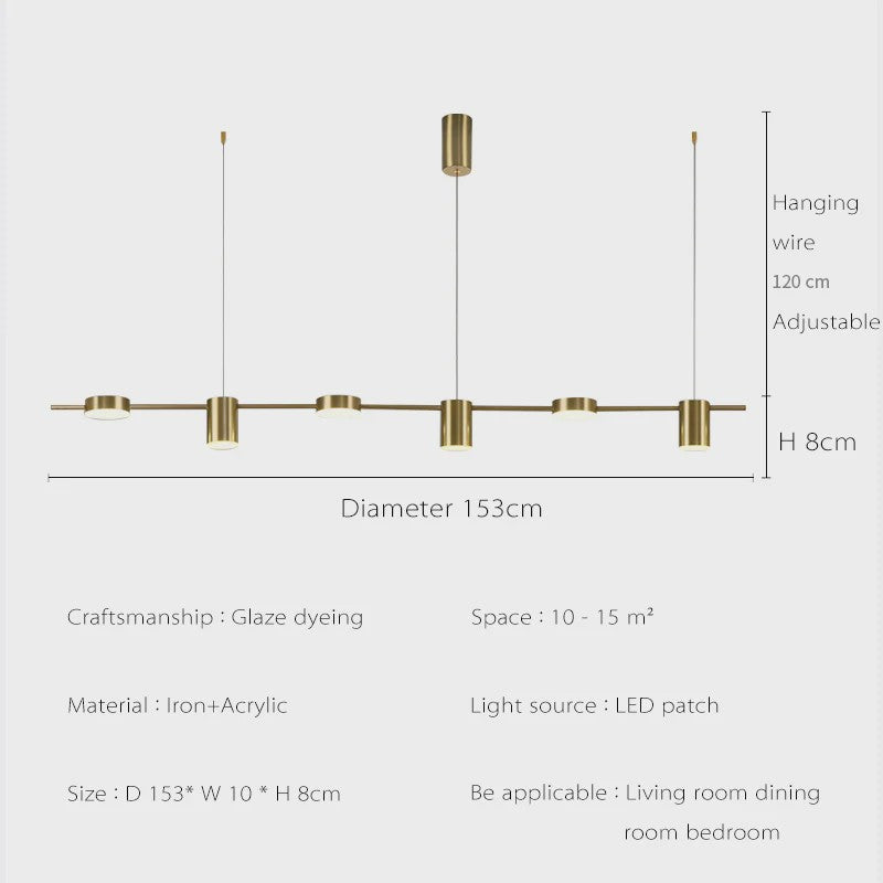 Moderne LED Plafond Hanglamp voor Woonkamer, Eetkamer & Keuken - Dimbare Verlichting