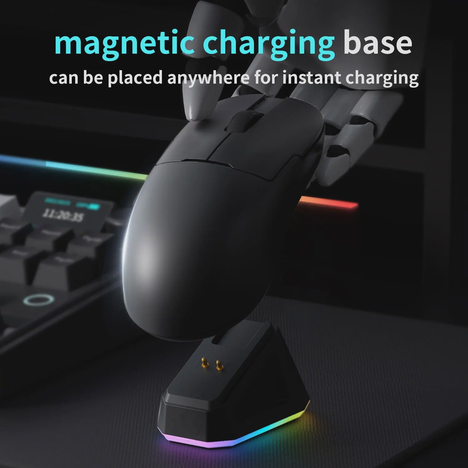 Ajazz AJ159 Pro Draadloze Gaming Muis - PAW3395 Sensor, 26K DPI, Tri-Mode Connectiviteit