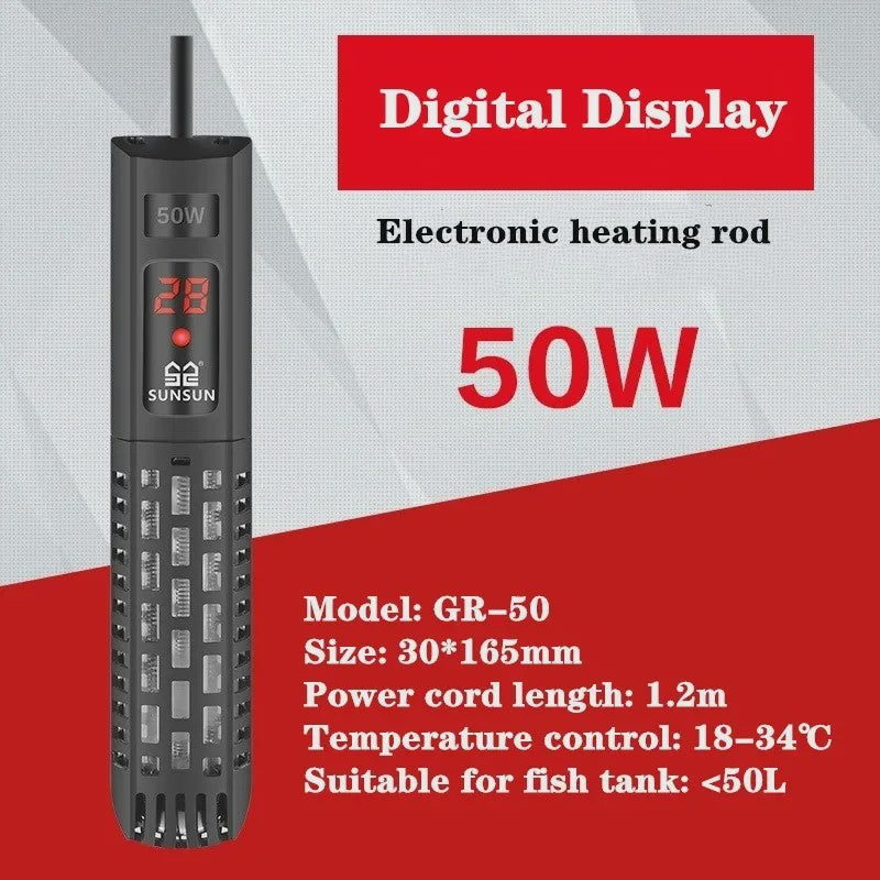 Aquarium Verwarmer met LCD Display - Instelbare Temperatuur & Thermostaat
