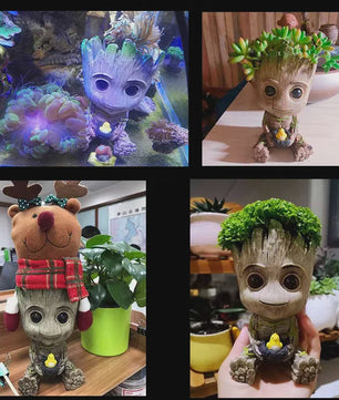 Groot Plantenpot & Decoratief Figuur - Leuke Woondecoratie