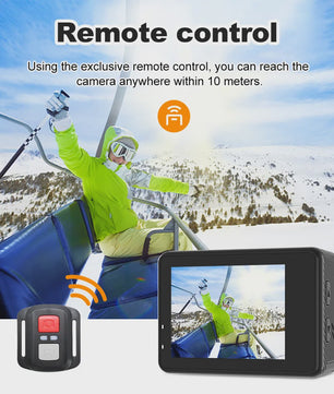 Ourlife 5K Action Camera met 2.0" Touchscreen, WiFi, 170° Groothoek & 30M Waterdicht