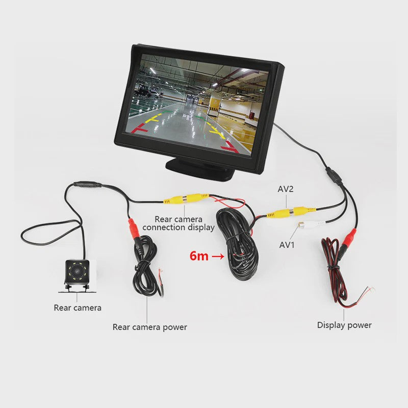 4.3 Inch Auto Achteruitrijcamera Display - Draaibaar & Universeel
