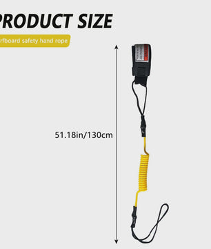 Veiligheid Surf Leash met Enkelband - Coiled Koord voor Bodyboard & Surfplank