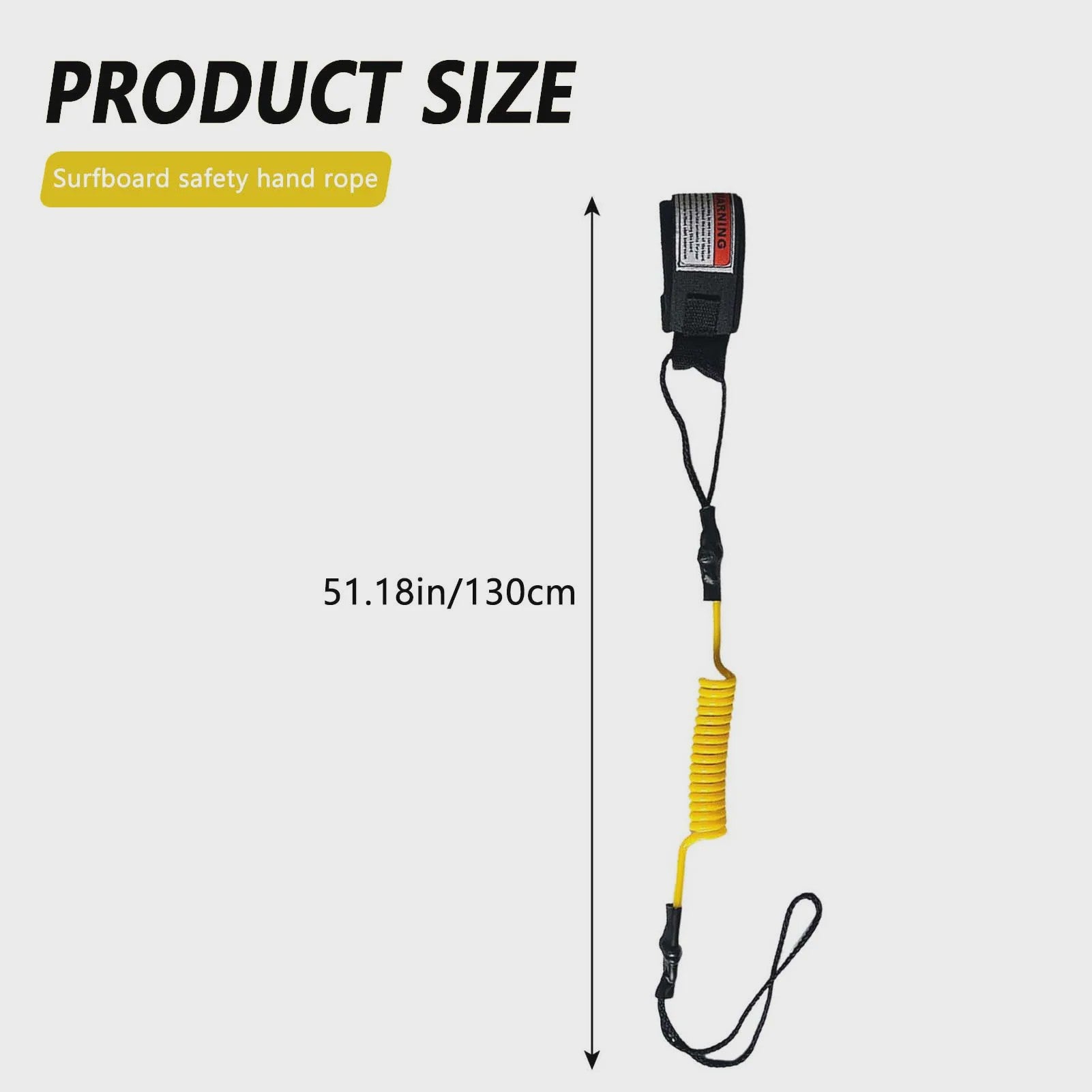 Veiligheid Surf Leash met Enkelband - Coiled Koord voor Bodyboard & Surfplank