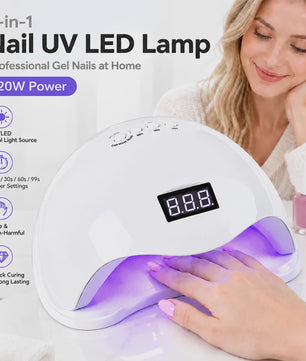 Professionele UV/LED Nageldroger Lamp met LCD Display en Smart Sensor - Snel Drogen van Gel Polish