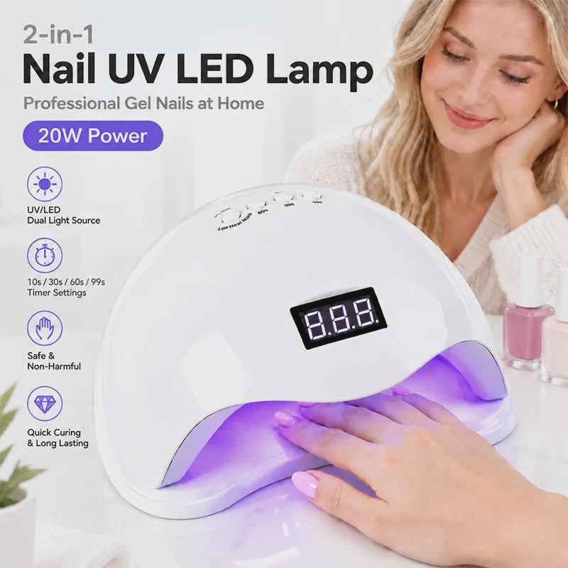 Professionele UV/LED Nageldroger Lamp met LCD Display en Smart Sensor - Snel Drogen van Gel Polish