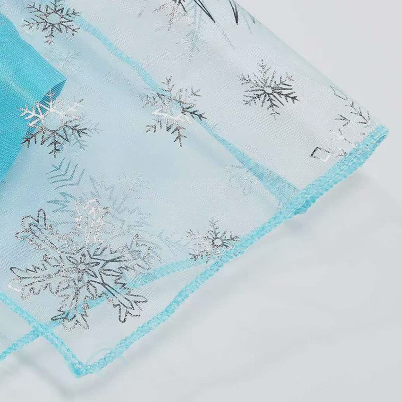 Elsa Prinsessenjurk Meisjes - Lange Mouwen, Sneeuwvlokken & Glitter - Perfect voor Feestjes & Carnaval