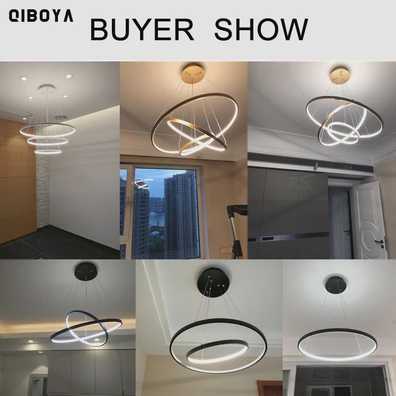 Moderne LED Plafondlamp Ring Design - Hanglamp voor Woonkamer, Eetkamer & Slaapkamer