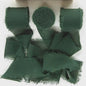 Handgemaakte Satijn Chiffon Lint Set - 3 Rollen van 5m met Rafeleffect voor Bruiloft, Cadeau & DIY Decoratie