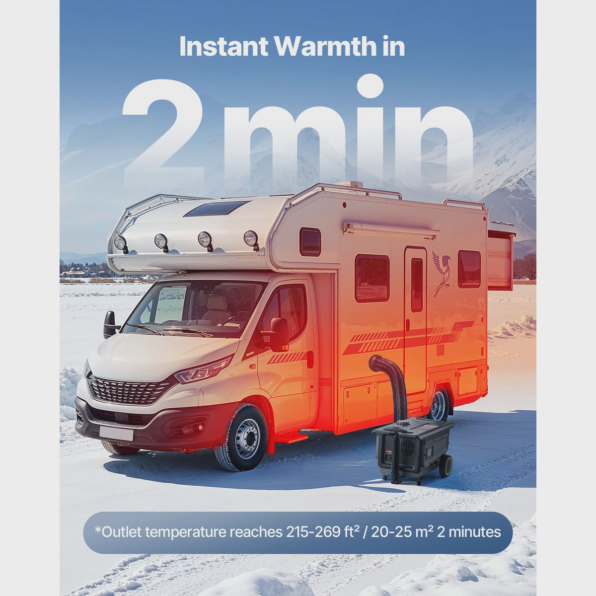 8KW Diesel Luchtverwarmer All-in-One met Bluetooth App & Afstandsbediening