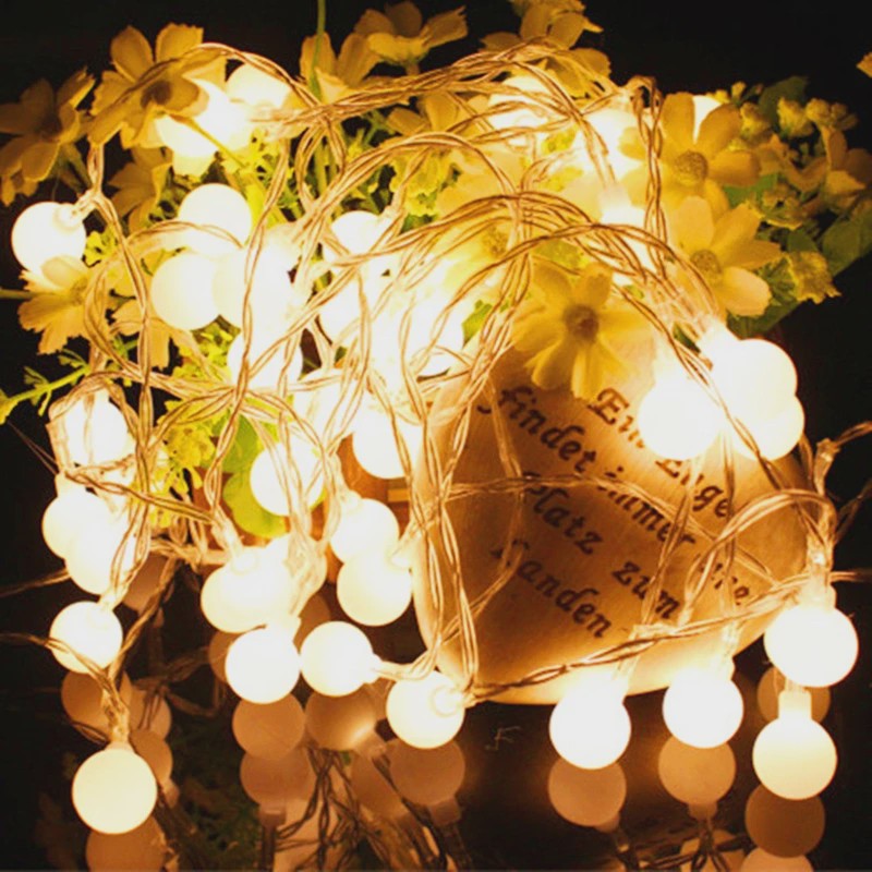 10 Meter LED Snoer Verlichting met Baljes - USB/Batterij - Buiten & Binnen - Feestelijk Decoratie Licht